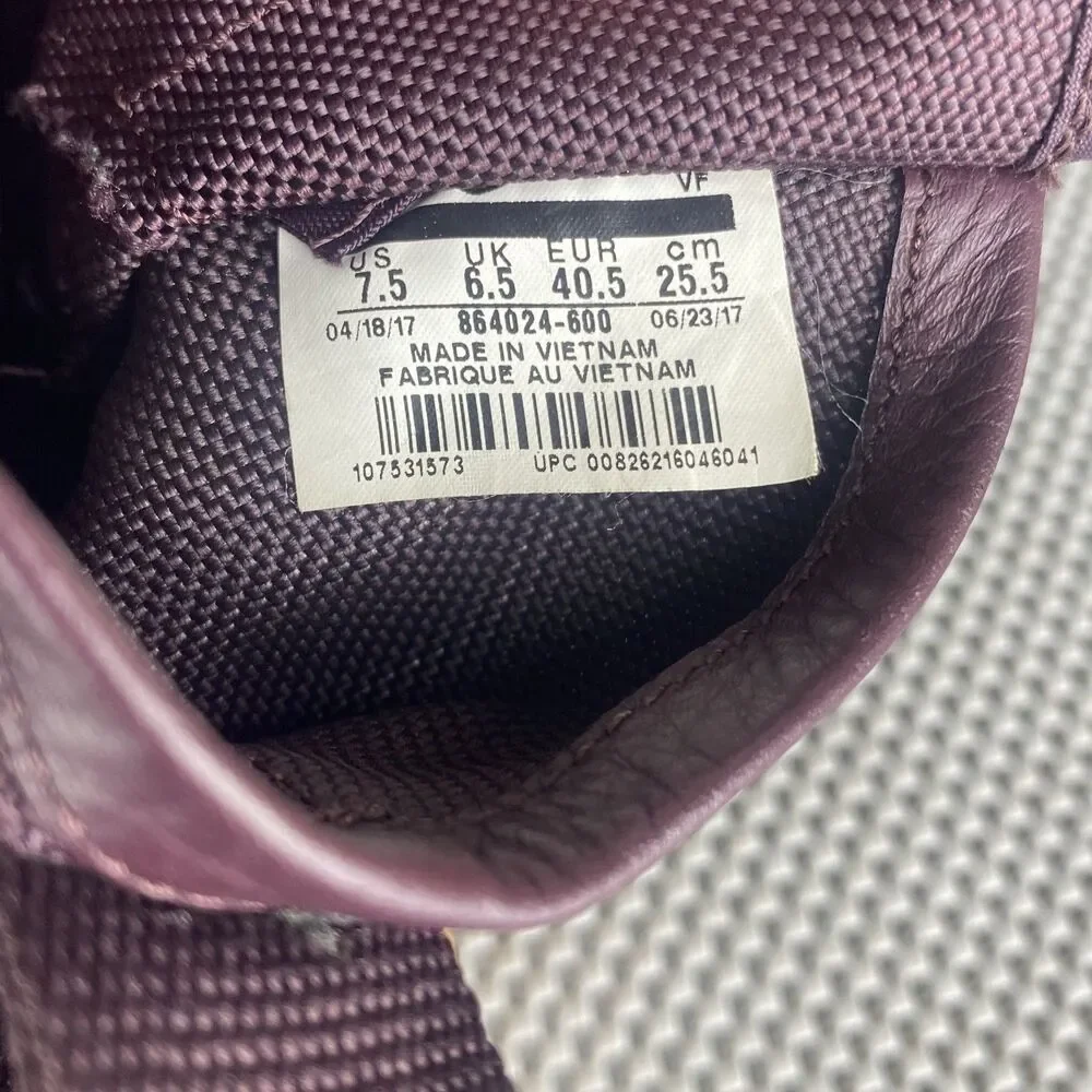 Nike SF Air Force 1 High Sneakers Mens 7.5 Deep Burgundy Logo Lace Up